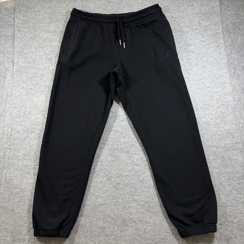Quiksilver Joggers Mens M Black Drawstring Lounge Pants Streetwear Casual